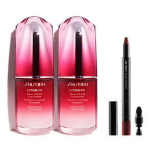 【变相5.1折】Shiseido 资生堂 红腰子30ml*2+唇膏套装