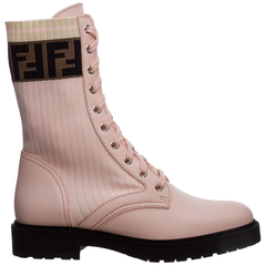 【6折】Fendi Rockoko FF Motif Combat Boots 靴子 粉色