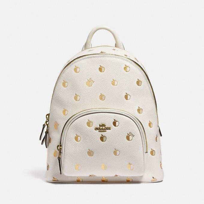 Coach Carrie Backpack 23 苹果印花双肩包