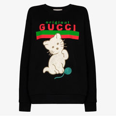Gucci 古驰绣花猫标运动衫