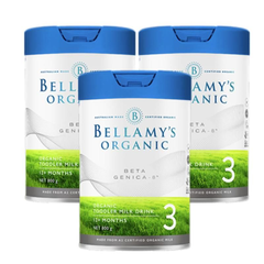 【*直邮】Bellamys 贝拉米有机白金版BETA GENICA-8超高端3段幼儿配方奶粉 12个月+ 800gx3