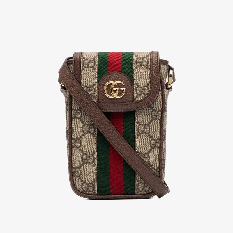 Gucci Brown Ophidia GG Supreme Mini Bag