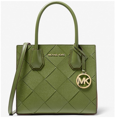 【2.3折】Michael Kors 中号编织皮革手风琴斜挎包