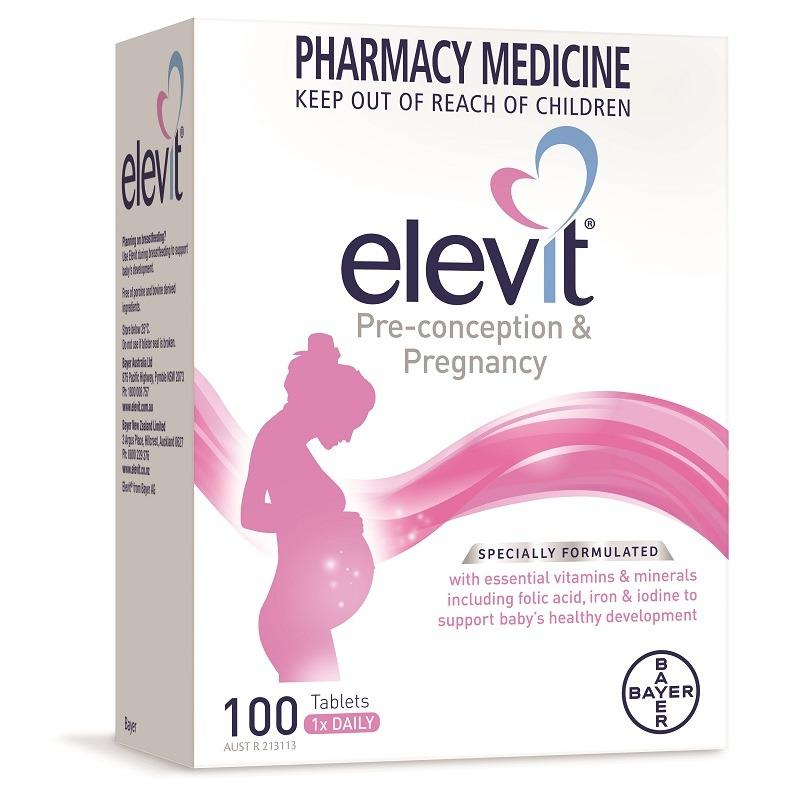 【*直邮】Elevit 爱乐维 备孕/孕妇孕期复合维生素叶酸片 100片
