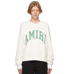 【8折】AMIRI White Varsity Sweatshirt 印花字母卫衣