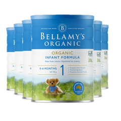 【*直邮】Bellamys 贝拉米婴幼儿有机奶粉新包装1段 900g 6罐包邮装