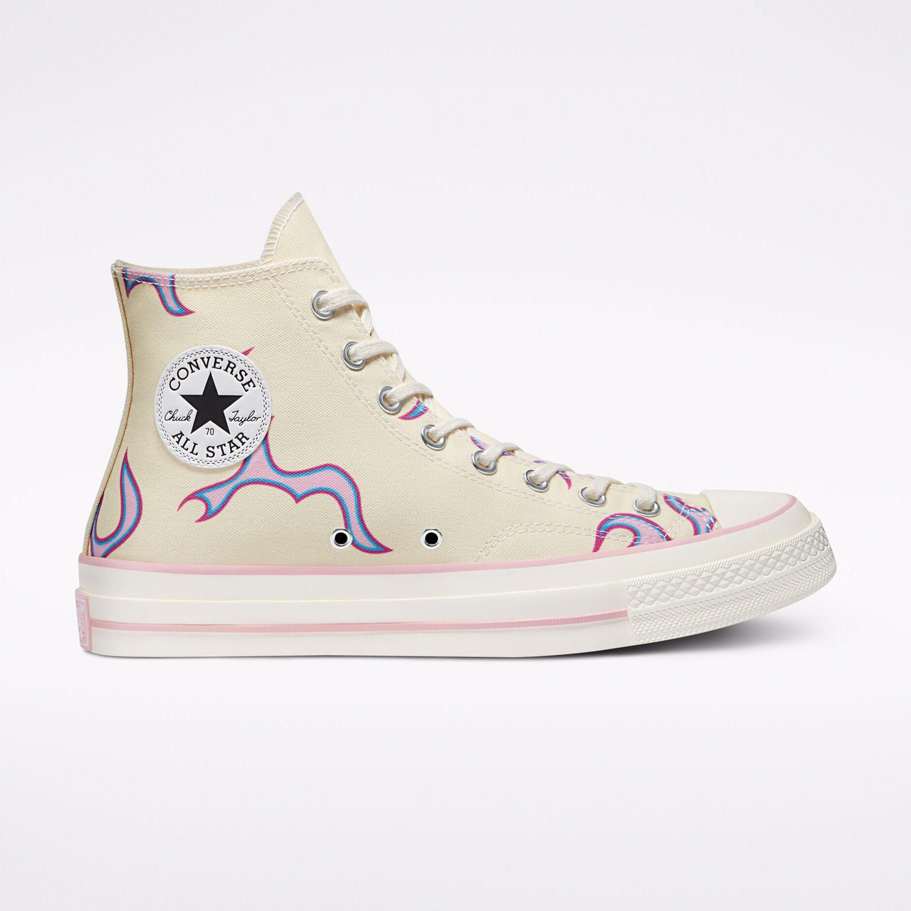 Converse x GOLF WANG Chuck 70 粉红色火焰 高帮休闲鞋 少量现货