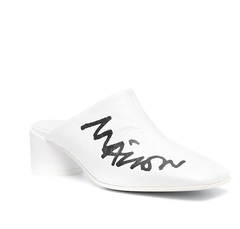 MM6 Maison Margiela logo 印花穆勒鞋