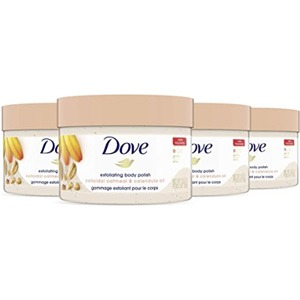 【含税直邮】Dove多芬 燕麦和金盏花油身体磨砂膏 298g*4罐