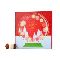 【变相5折】Godiva 歌帝梵英国官网:圣诞限定日历巧克力礼盒 买1送1