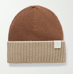 【独家发售】Loewe 罗意威棕色拼色logo毛线帽