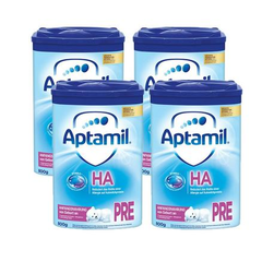 【*直邮】Aptamil 爱他美 HA免敏适度半水解蛋白奶粉Pre段（0-6月） 800g*4