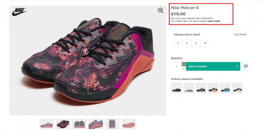 nike metcon jd