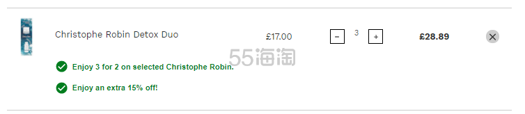 【变相5.7折】Christophe Robin 海盐洗发膏等单品