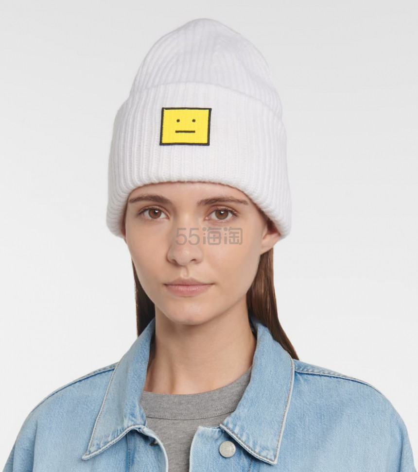 【限时免邮】acne studios 笑脸logo针织便帽