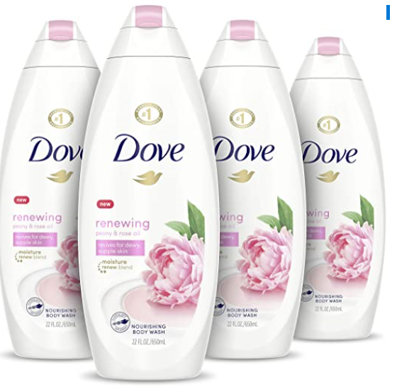 【*直邮】Dove 沐浴露 适合柔软*肌肤 防* 无硫酸盐沐浴露 650ml*4