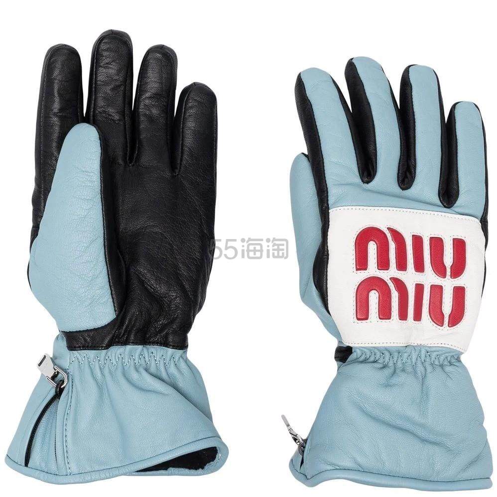 Miu Miu 标贴皮质滑雪手套