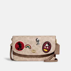 DISNEY X COACH 米奇勋章老花C标斜挎包