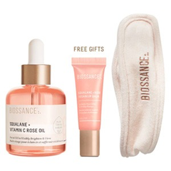 Biossance 角鲨烷 + 维生素 C 玫瑰油三件套 售价$74
