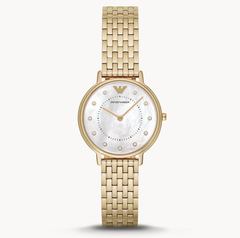 Emporio Armani 女士金色不锈钢手表