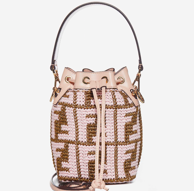 fendi 芬迪 logo编织水桶包