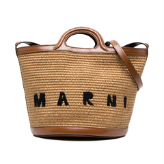 【热卖单品】Marni logo刺绣托特包
