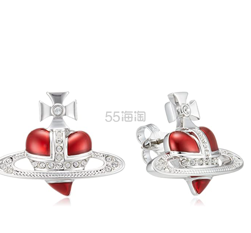 【含税直邮】Vivienne Westwood Diamante Heart耳坠