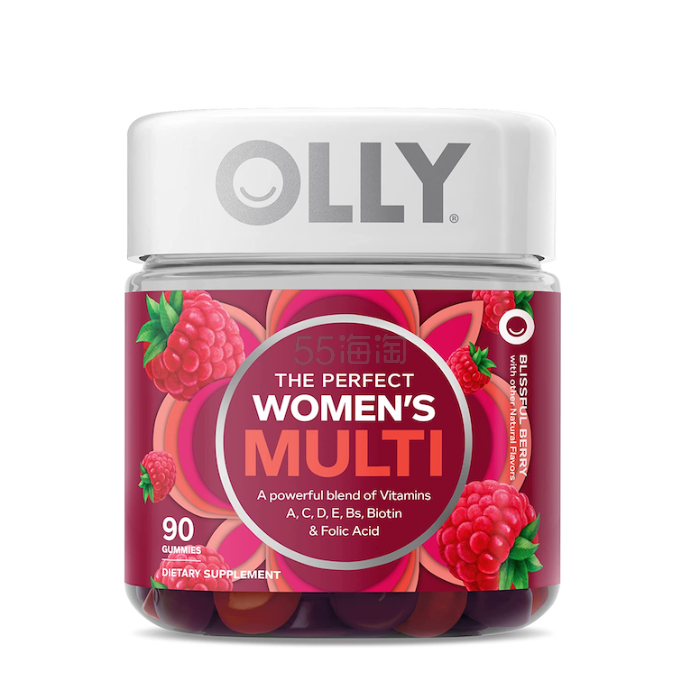 【含税直邮】Olly multi 女性复合维生素 90粒 维B维叶酸软糖