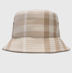 【限时*】BURBERRY 卡其色格纹渔夫帽