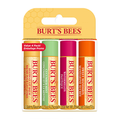 【单件含税】Burt's Bees 小蜜蜂 天然润唇膏4支套装 4x4.25g