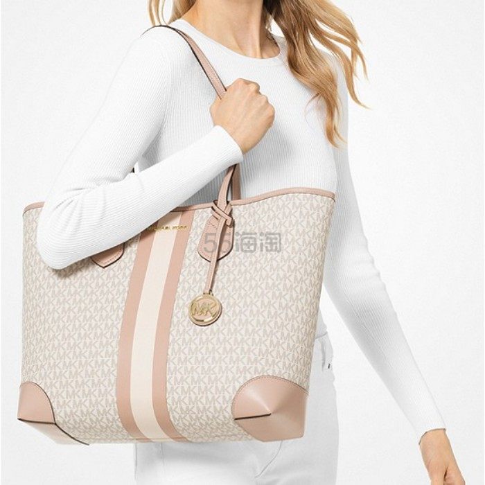 Michael Kors Eva 大号老花条纹托特包 多色