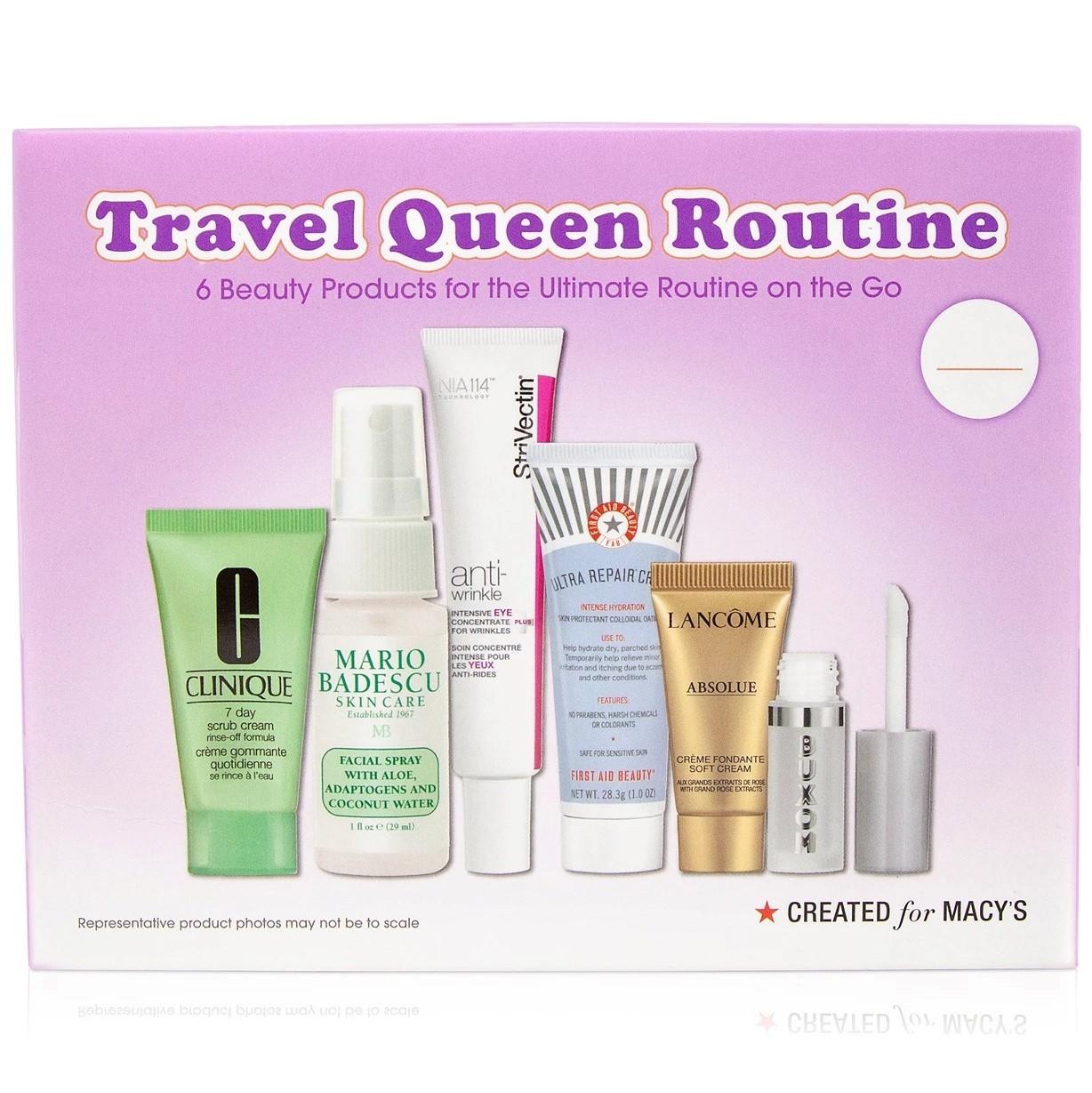 Macy's 梅西Travel Queen Routine护肤旅行装6件套（价值$57）