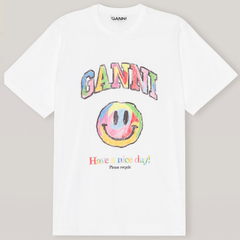 Ganni Basic Cotton Jersey 笑脸棉制 T恤