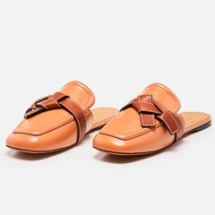 Loewe Mules Gate In Pelle 10mm 罗意威 方头 穆勒鞋