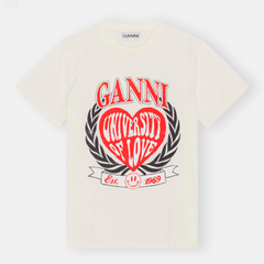 Ganni 乳白色 有机棉 T 恤