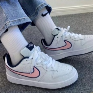 降价！【含税直邮】NIKE Court Borough Low 2 白蓝粉大童款板鞋
