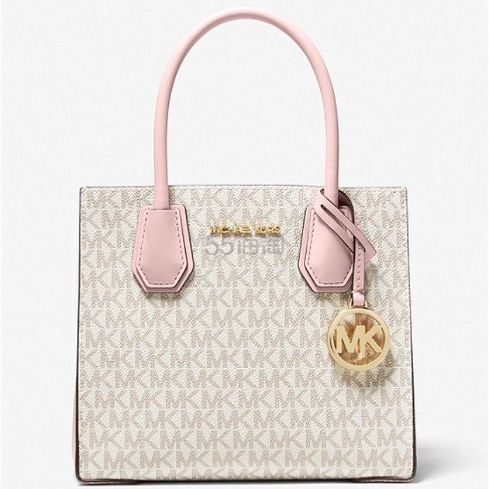 暂时断货！Michael Kors Mercer 中号老花风琴包 双色