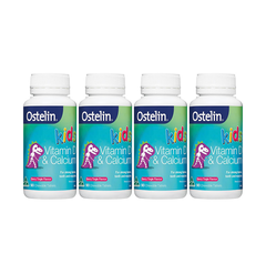 【包邮包税】Ostelin儿童钙+维生素D3咀嚼片 恐龙钙片 90粒*4瓶