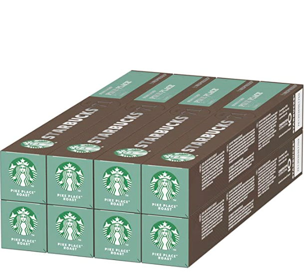 Starbucks星巴克 Nespresso 中度烘焙PIKE PLACE胶囊咖啡 80粒