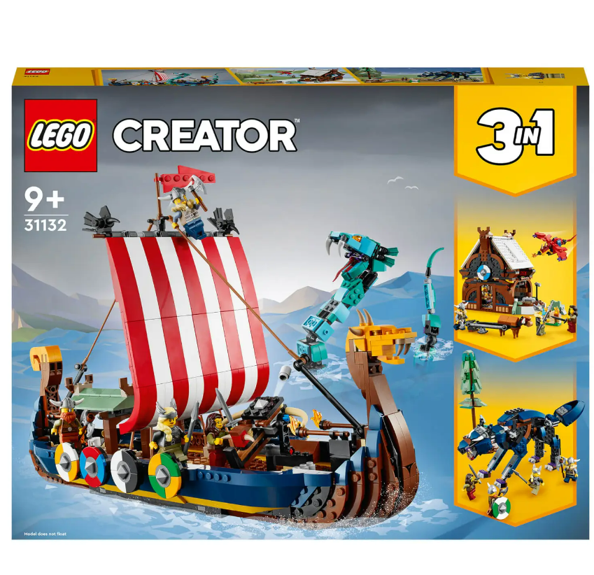 LEGO 乐高 创意百变系列 31132 海盗船与尘世巨蟒