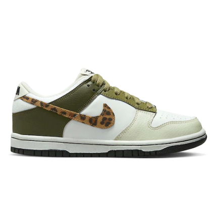 Nike 耐克 Dunk Low Olive Leopard 豹纹绿 大童款