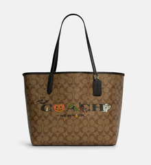 再降！Coach 蔻驰 City 万圣节老花托特包