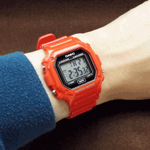 【含税直邮】CASIO 卡西欧 F-108WHC-4AJF 红色方块表