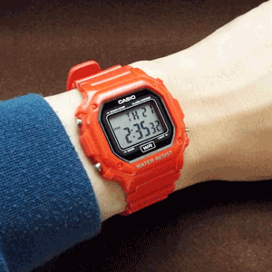【含税直邮】CASIO 卡西欧 F-108WHC-4AJF 红色方块表