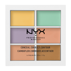 【买三免一+含税】NYX Professional Makeup 6色修容遮瑕盘