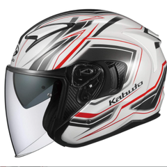 【含税直邮】日本OGK KABUTO Exceed Claw 摩托车头盔 半盔双镜片 XL码 581558