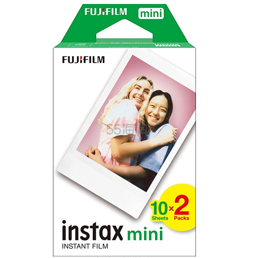 【含税直邮】Fujifilm 富士 Instax Mini 即时胶片相纸双包装 (白色)