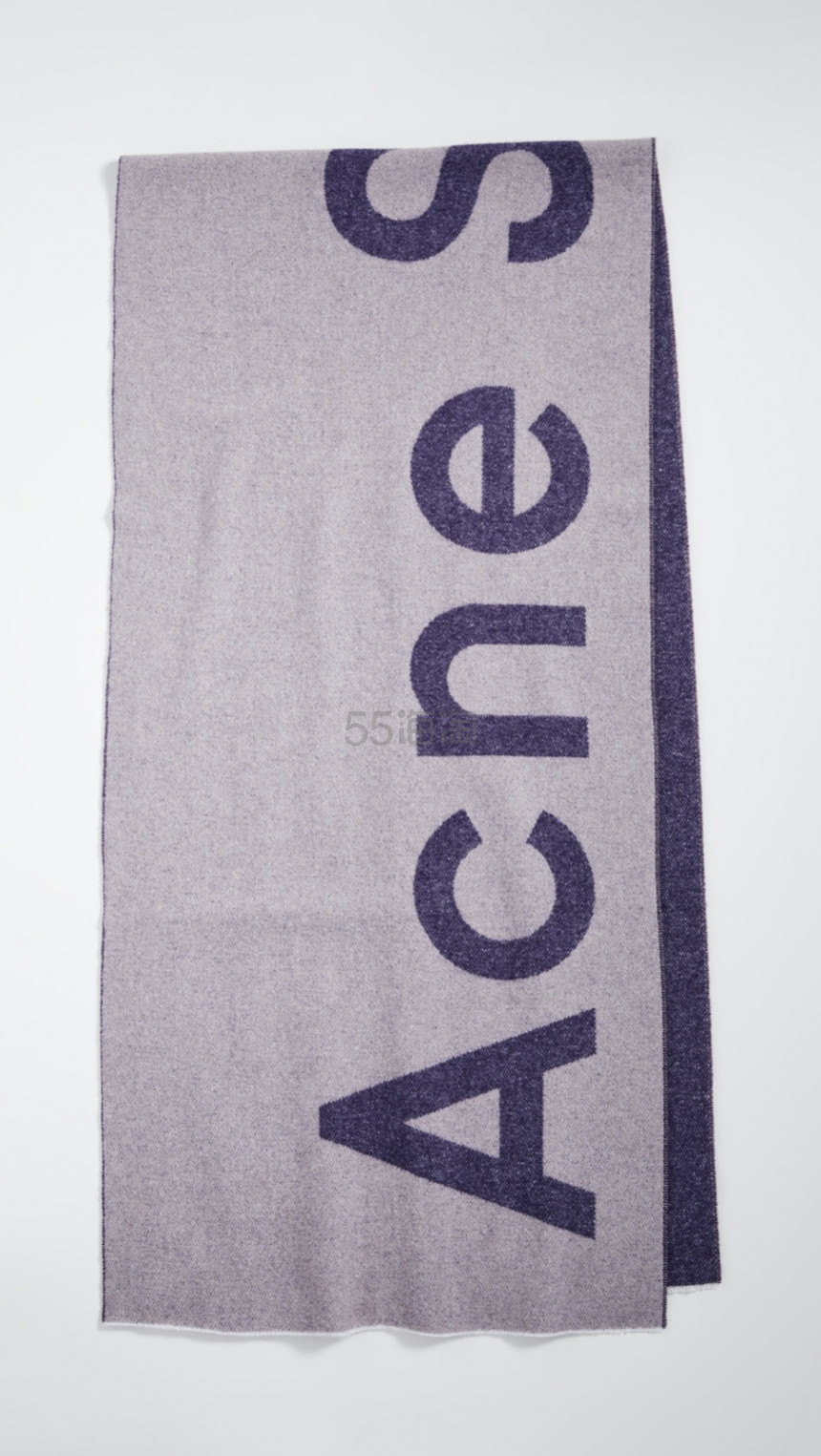 【最后一件】acne studios 紫色logo围巾
