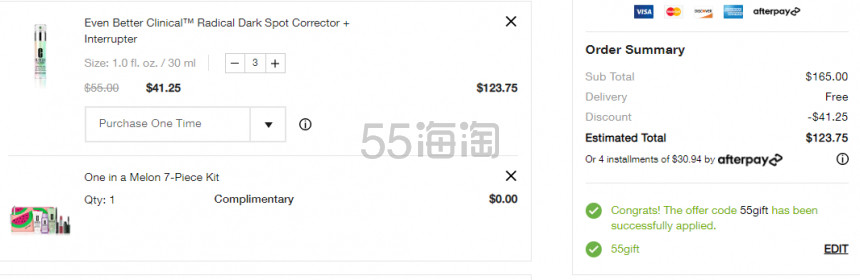 【限时*10%】Clinique 倩碧美网：中秋节大促