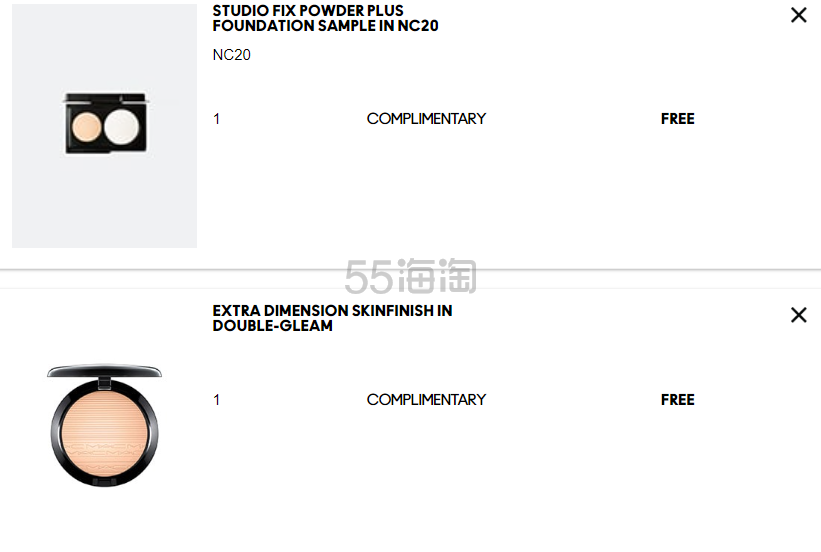 【满赠正装生姜高光】MAC 魅可六色修容盘 LIGHT/MEDIUM